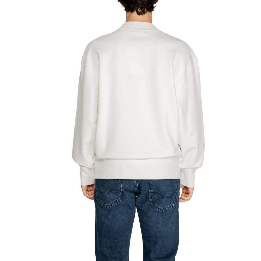 Calvin Klein Jeans White Recycled Cotton Sweater