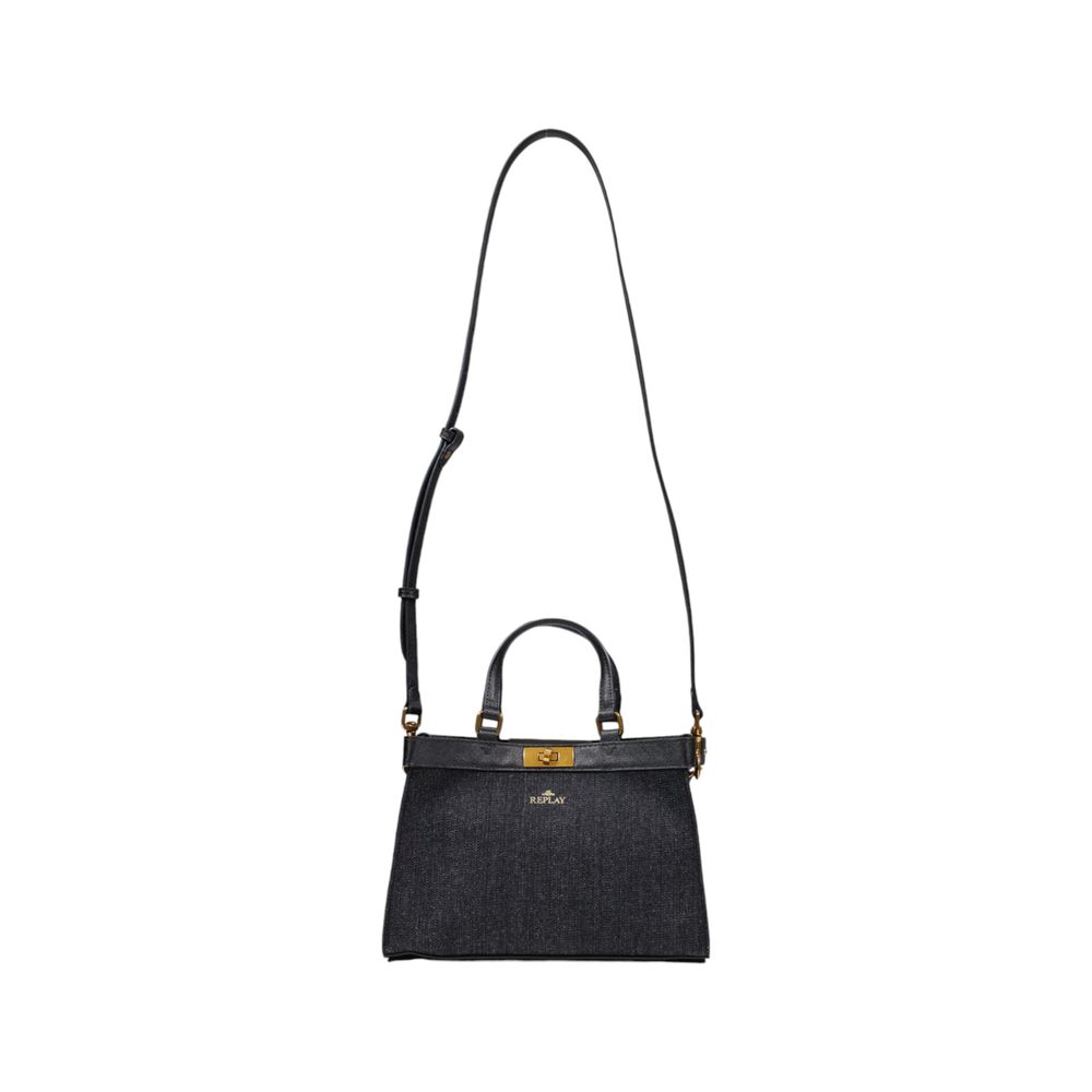 Replay Black Cotton Handbag