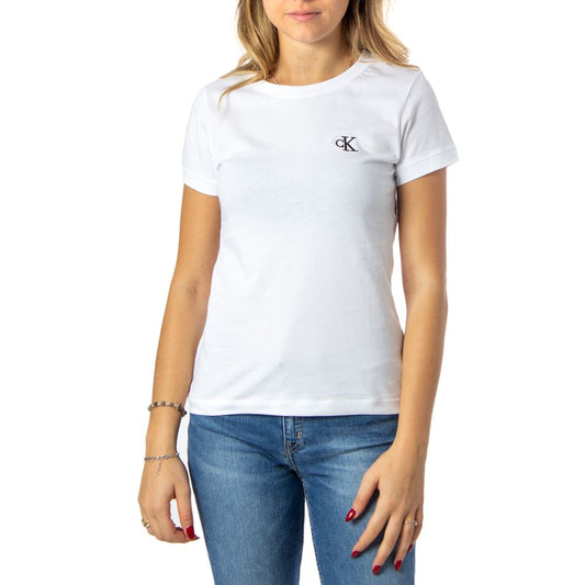 Calvin Klein Jeans White Cotton Tops & T-Shirt