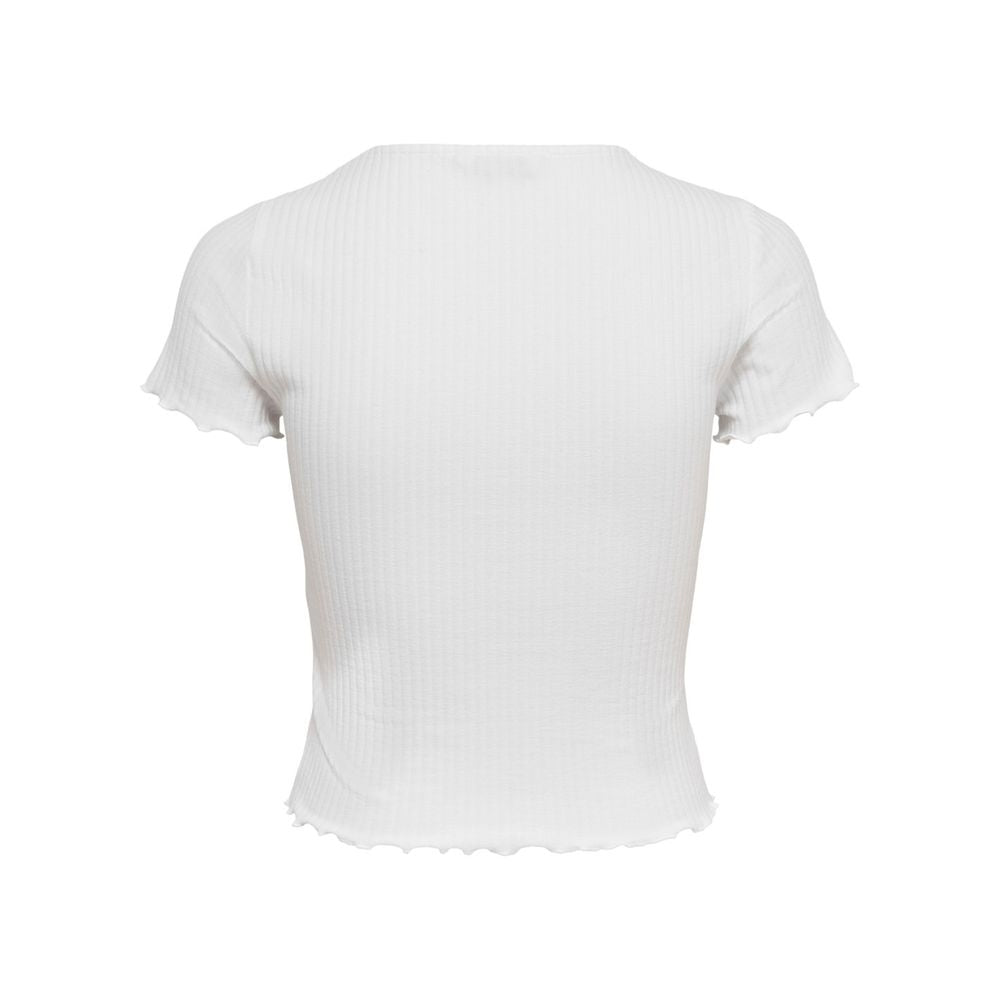 Only White Polyester Tops & T-Shirt