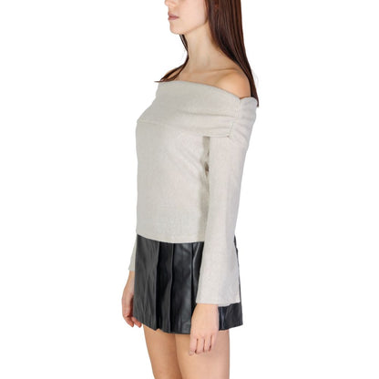 Only Beige Recycled Polyester Sweater