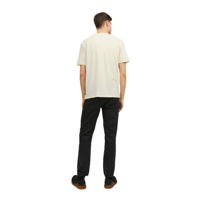 Jack Jones Cream Cotton T-Shirt