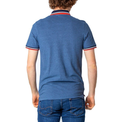 Jack Jones Blue Cotton Polo Shirt