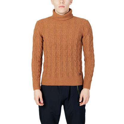 Gianni Lupo Brown Synthetic Sweater