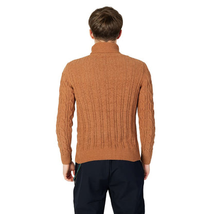 Gianni Lupo Brown Synthetic Sweater