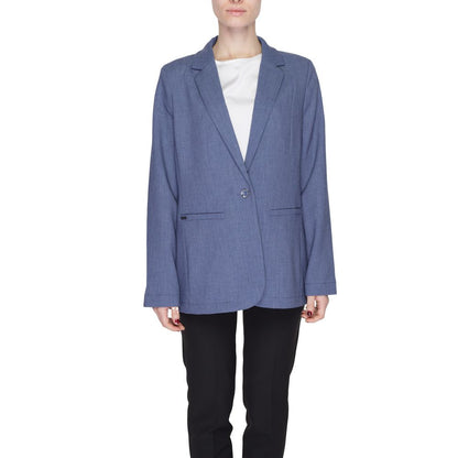 Street One Blue Polyester Suits & Blazer