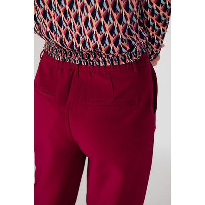 Vila Clothes Bordeaux Polyester Jeans & Pant