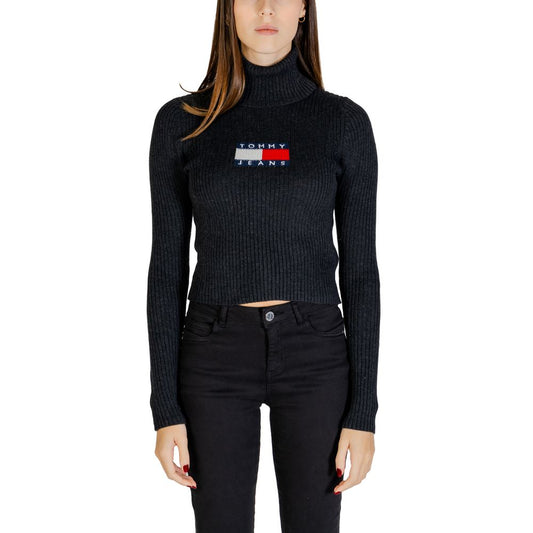 Tommy Hilfiger Jeans Black Recycled Polyester Sweater