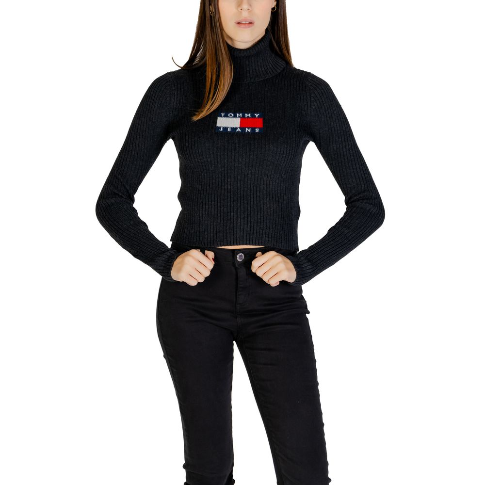 Tommy Hilfiger Jeans Black Recycled Polyester Sweater