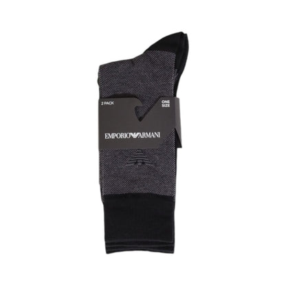 Emporio Armani Underwear Black Cotton Sock