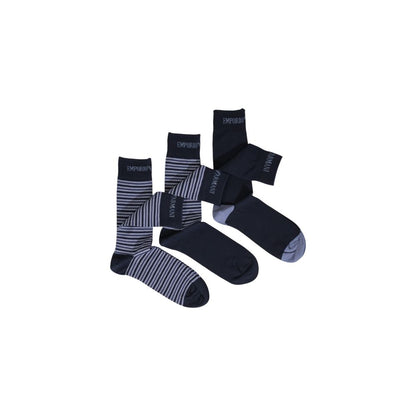 Emporio Armani Underwear Blue Cotton Sock