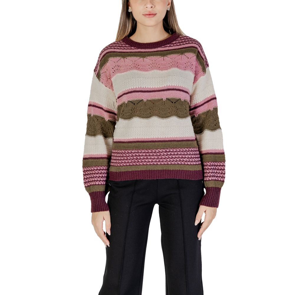 ICHI Multicolor Recycled Polyester Sweater