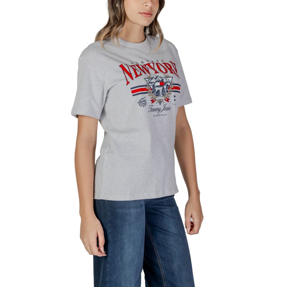 Tommy Hilfiger Jeans Gray Cotton Tops & T-Shirt