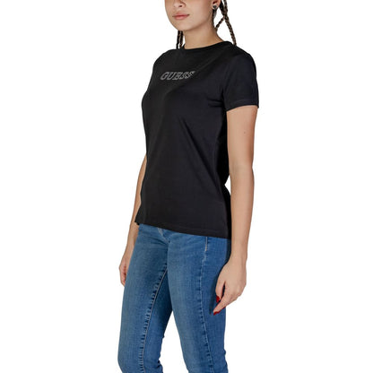 Guess Active Black Cotton Tops & T-Shirt