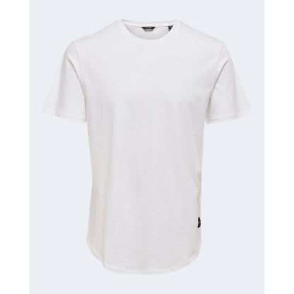 Only & Sons White Cotton T-Shirt