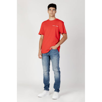 Tommy Hilfiger Jeans Red Cotton T-Shirt