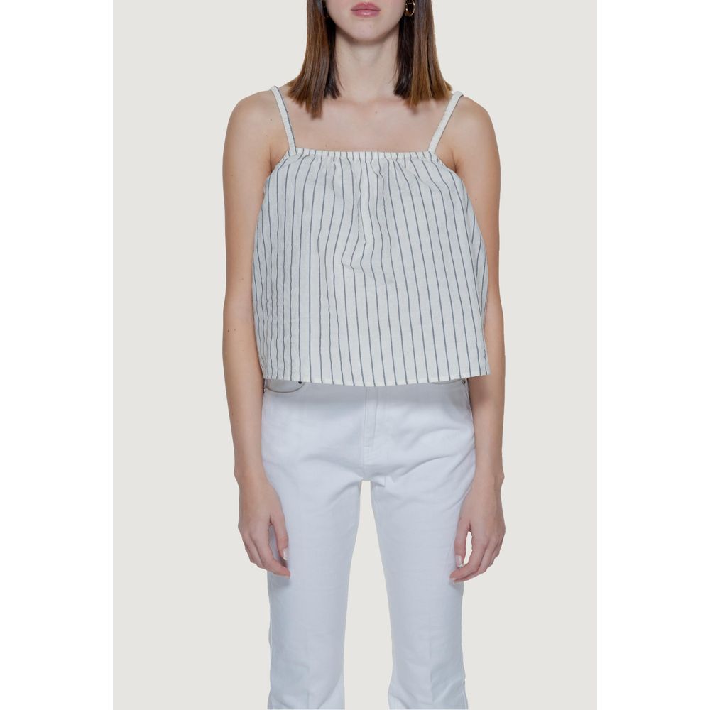 Vero Moda Beige Organic Cotton Tops & T-Shirt