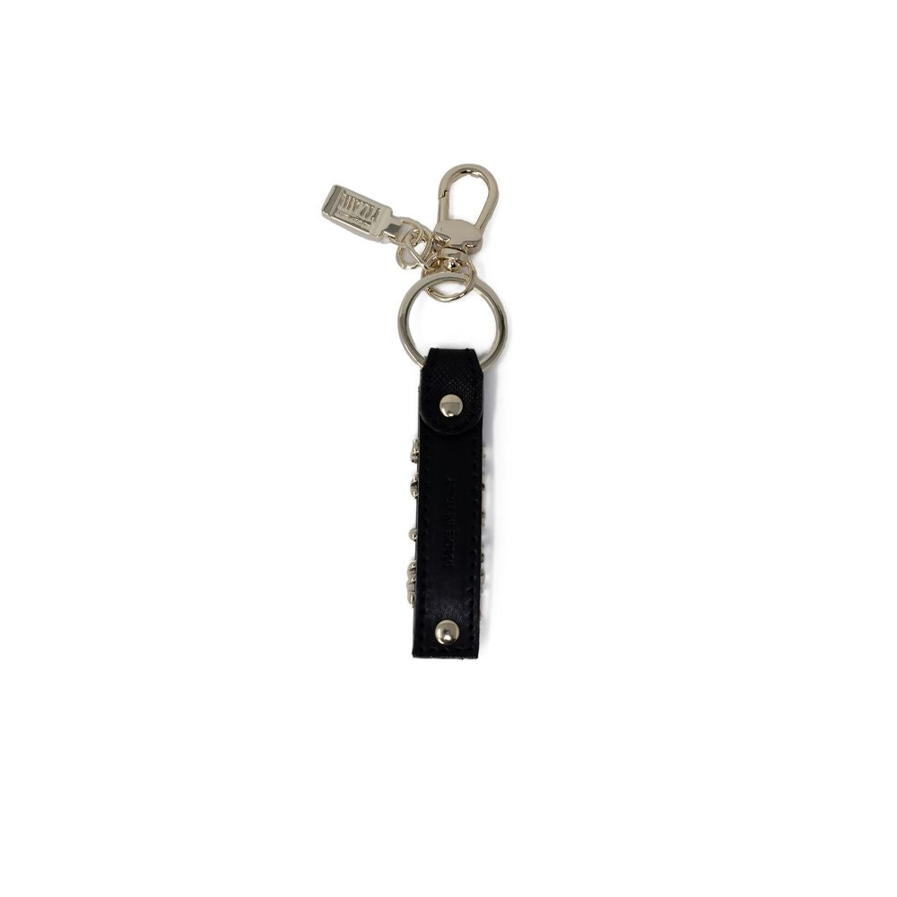 Alviero Martini Prima Classe Black Leather Keychain