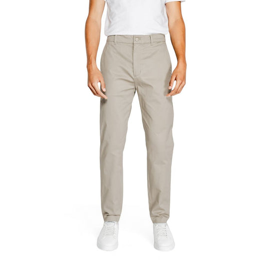 Calvin Klein Jeans Beige Cotton Rigenerato Jeans & Pant