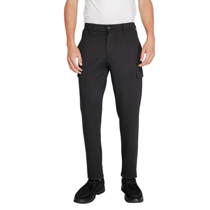 Calvin Klein Black Recycled Polyester Jeans & Pant