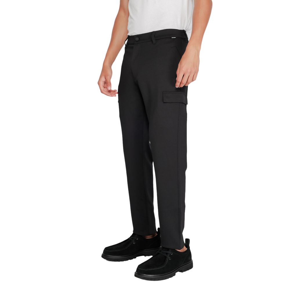 Calvin Klein Black Recycled Polyester Jeans & Pant