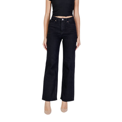 Vero Moda Black Cotton Jeans & Pant