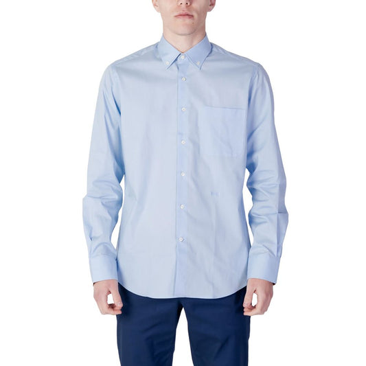 Alviero Martini Prima Classe Blue Cotton Shirt