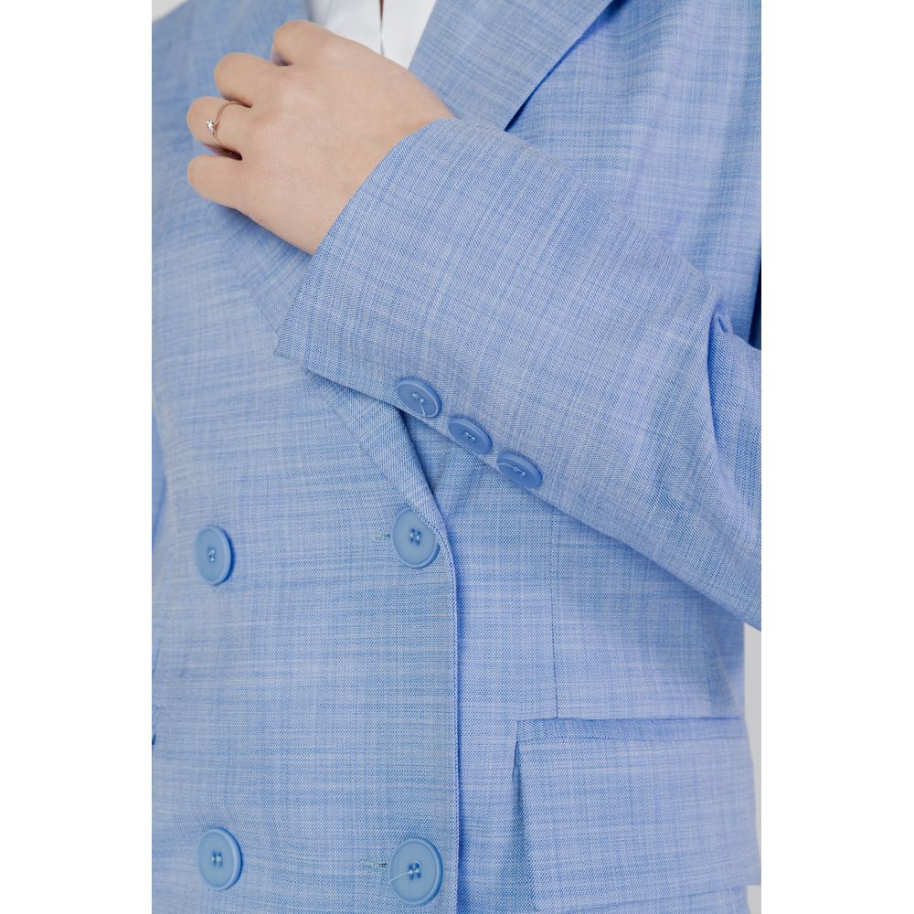 Sandro Ferrone Blue Viscose Suits & Blazer