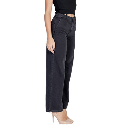 Jacqueline De Yong Black Cotton Jeans & Pant