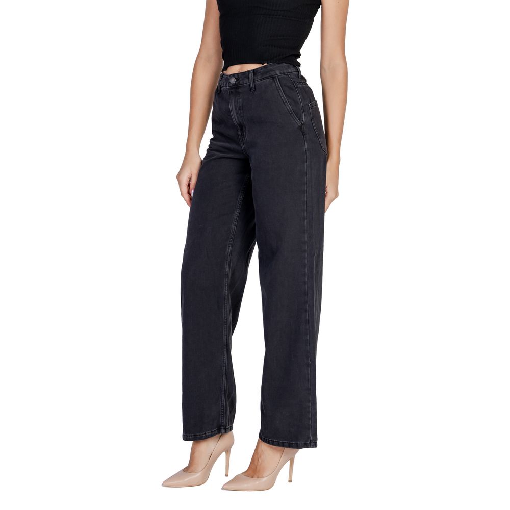 Jacqueline De Yong Black Cotton Jeans & Pant