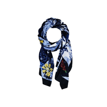 Desigual Blue Polyester Scarf