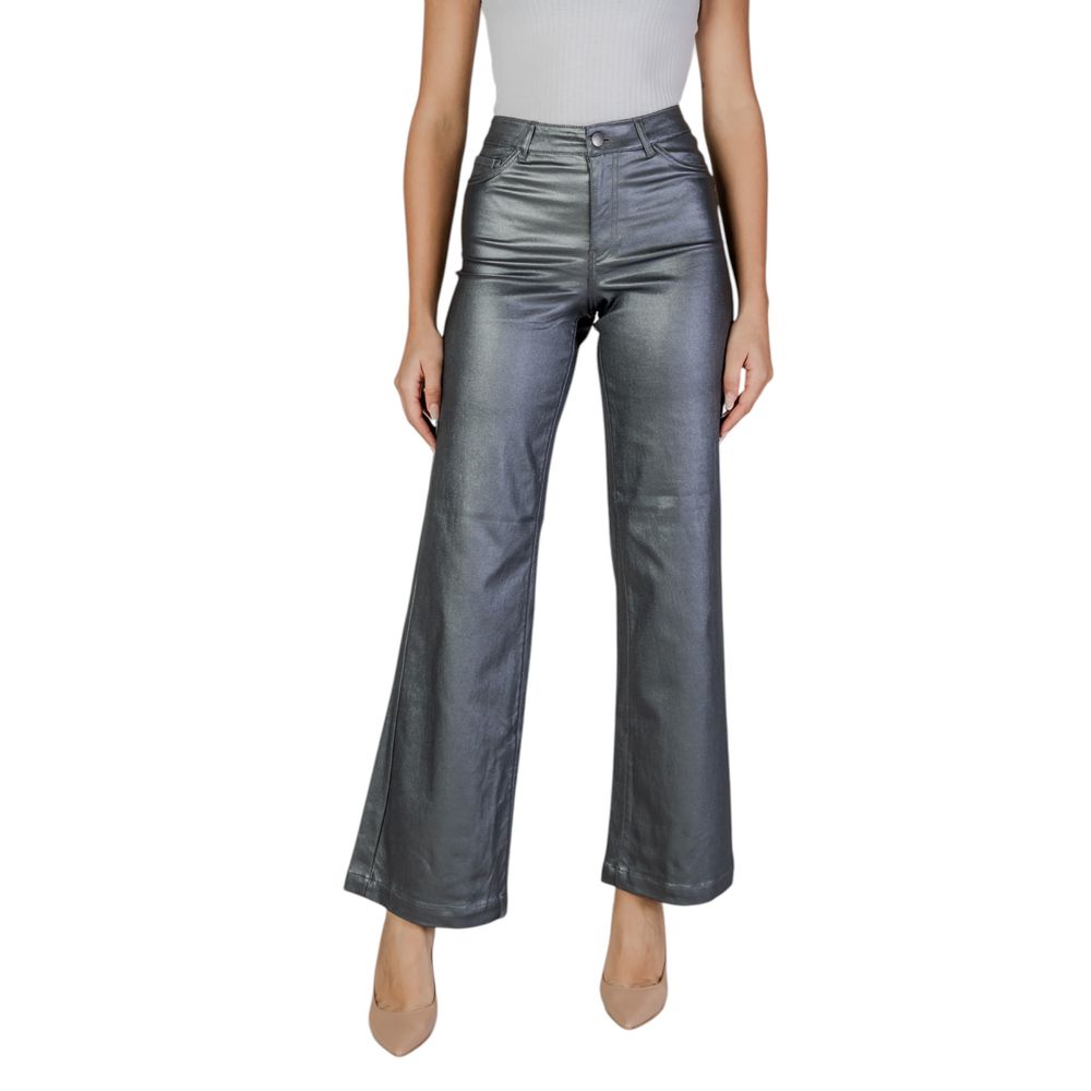 Jacqueline De Yong Silver Viscose Jeans & Pant