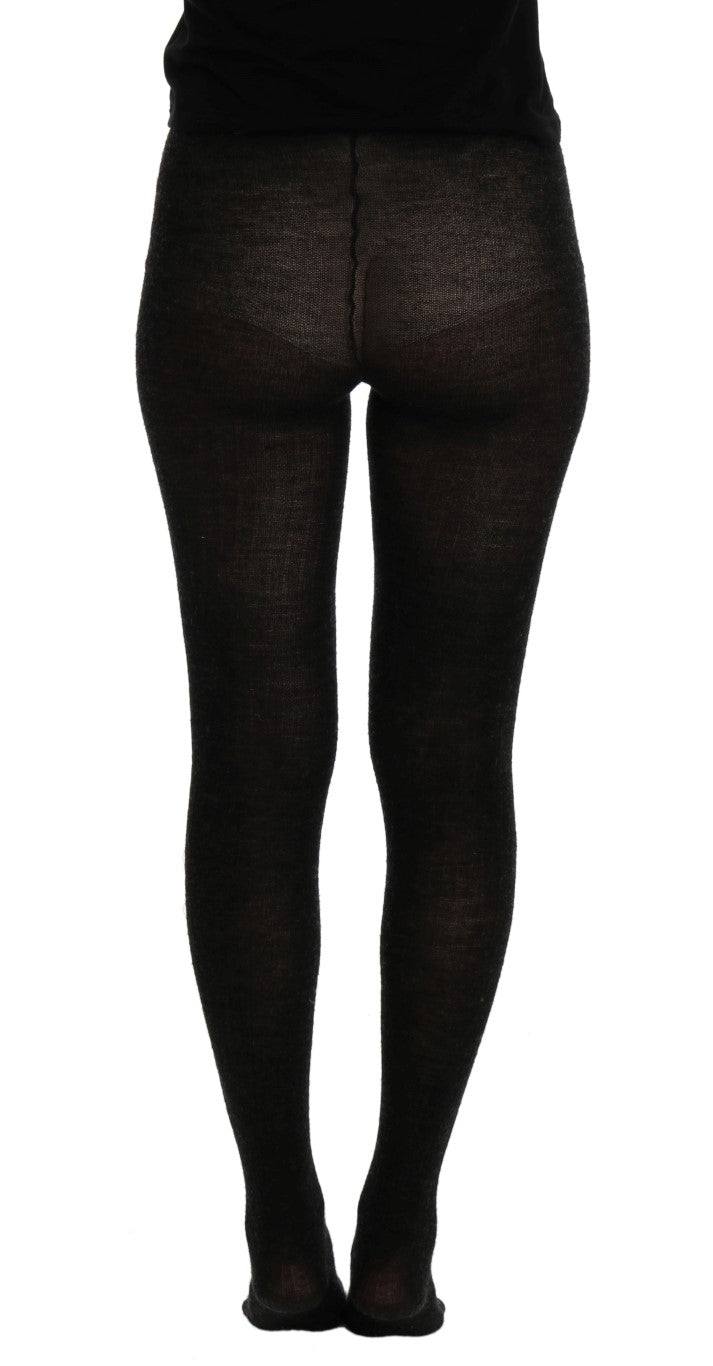 Dolce & Gabbana Elegant Gray High-Waist Stretch Tights Pants