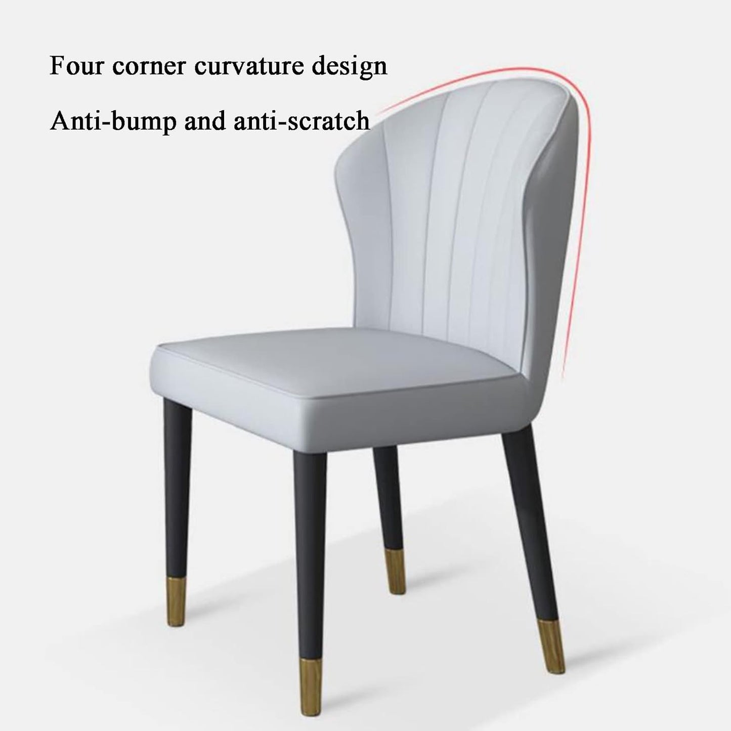 Luxury Dining Chair Post-modern Minimalist Leather Back