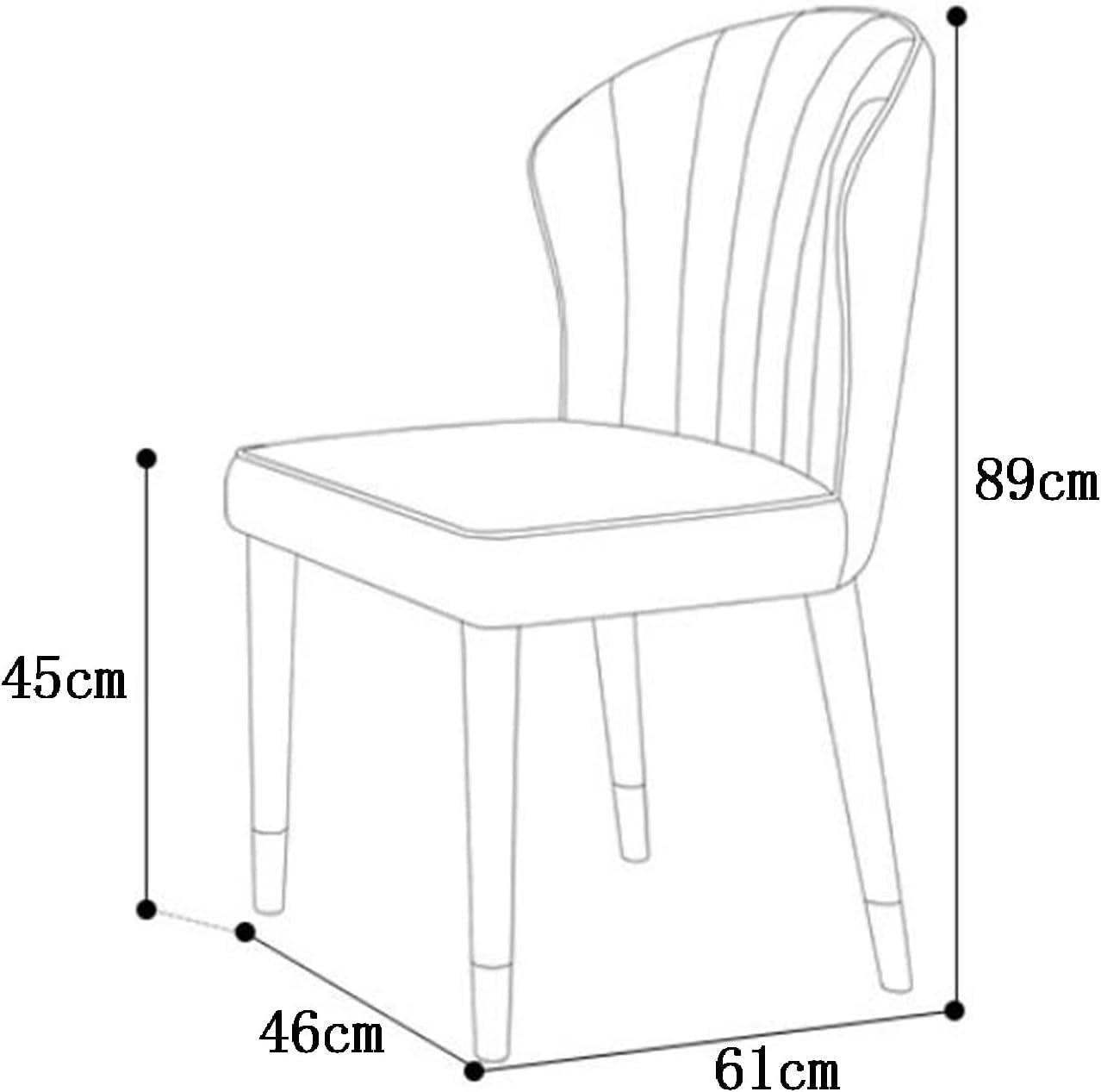 Luxury Dining Chair Post-modern Minimalist Leather Back