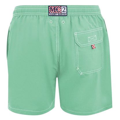 MC2 Saint Barth Green Polyester Men's Swimwear Boxer