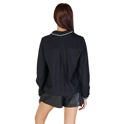 Vila Clothes Black Viscose Shirt