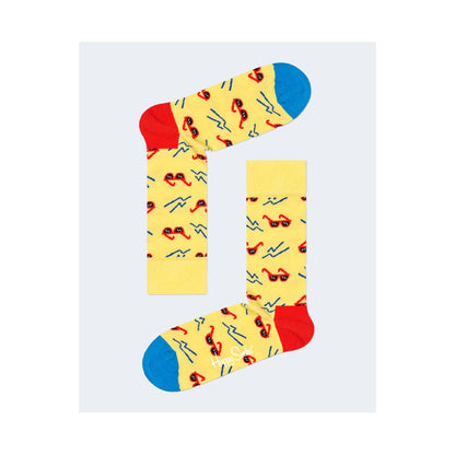 Happy Socks Yellow Cotton Tights & Sock