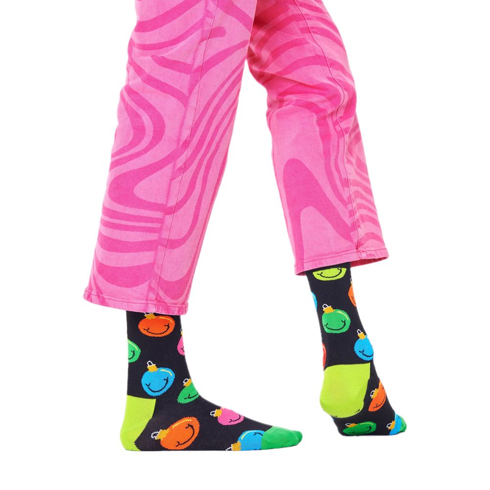 Happy Socks Black Cotton Tights & Sock