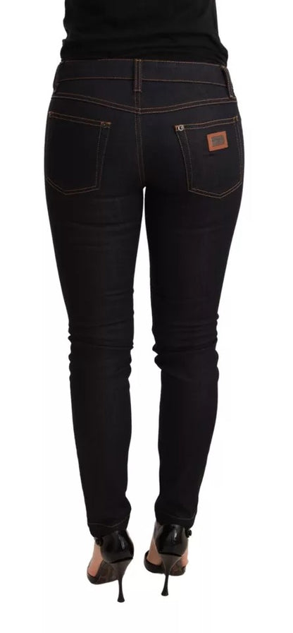 Dolce & Gabbana Blue Cotton Stretch Slim Fit Denim Jeans