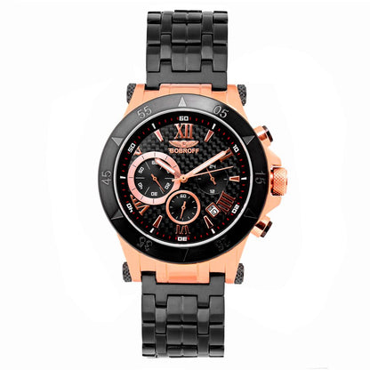 Bobroff Black Stainless Steel Watch