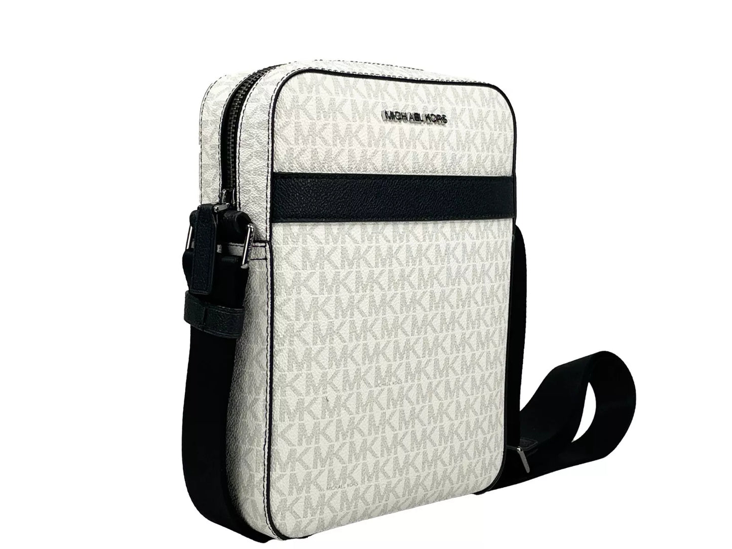 Michael Kors Cooper Medium Flight Crossbody Bag White