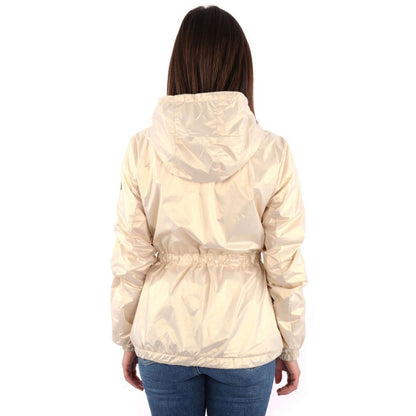 Yes Zee Beige Nylon Jackets & Coat