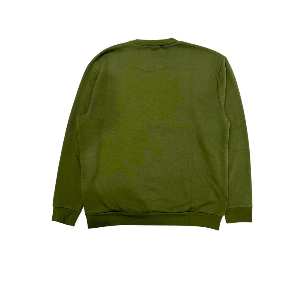 Cavalli Class Green Cotton Men Sweater