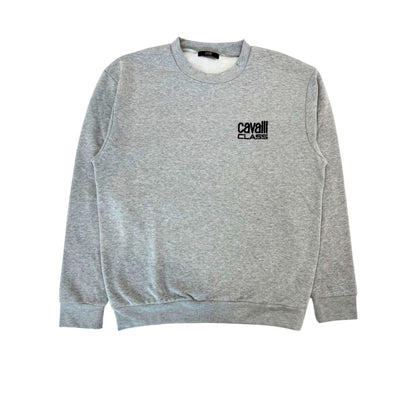 Cavalli Class Gray Polyester Men's Hoodie
