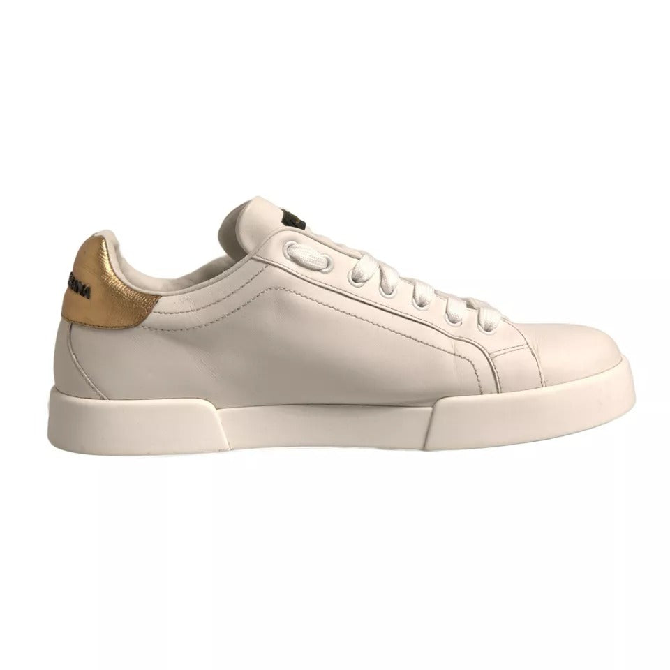 Dolce & Gabbana White Crown Patch Portofino Sneakers Shoes (Copy)