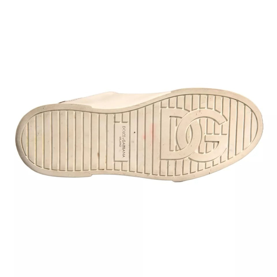 Dolce & Gabbana White Crown Patch Portofino Sneakers Shoes (Copy)