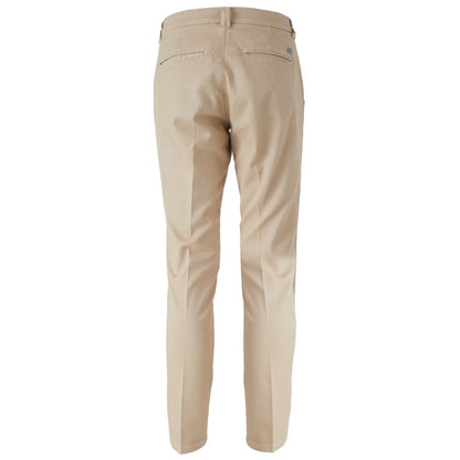 Yes Zee Beige Cotton Men Trousers