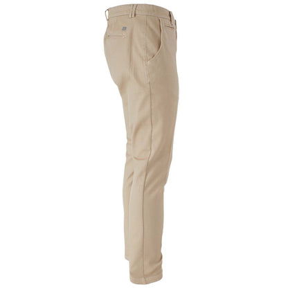 Yes Zee Beige Cotton Men Trousers
