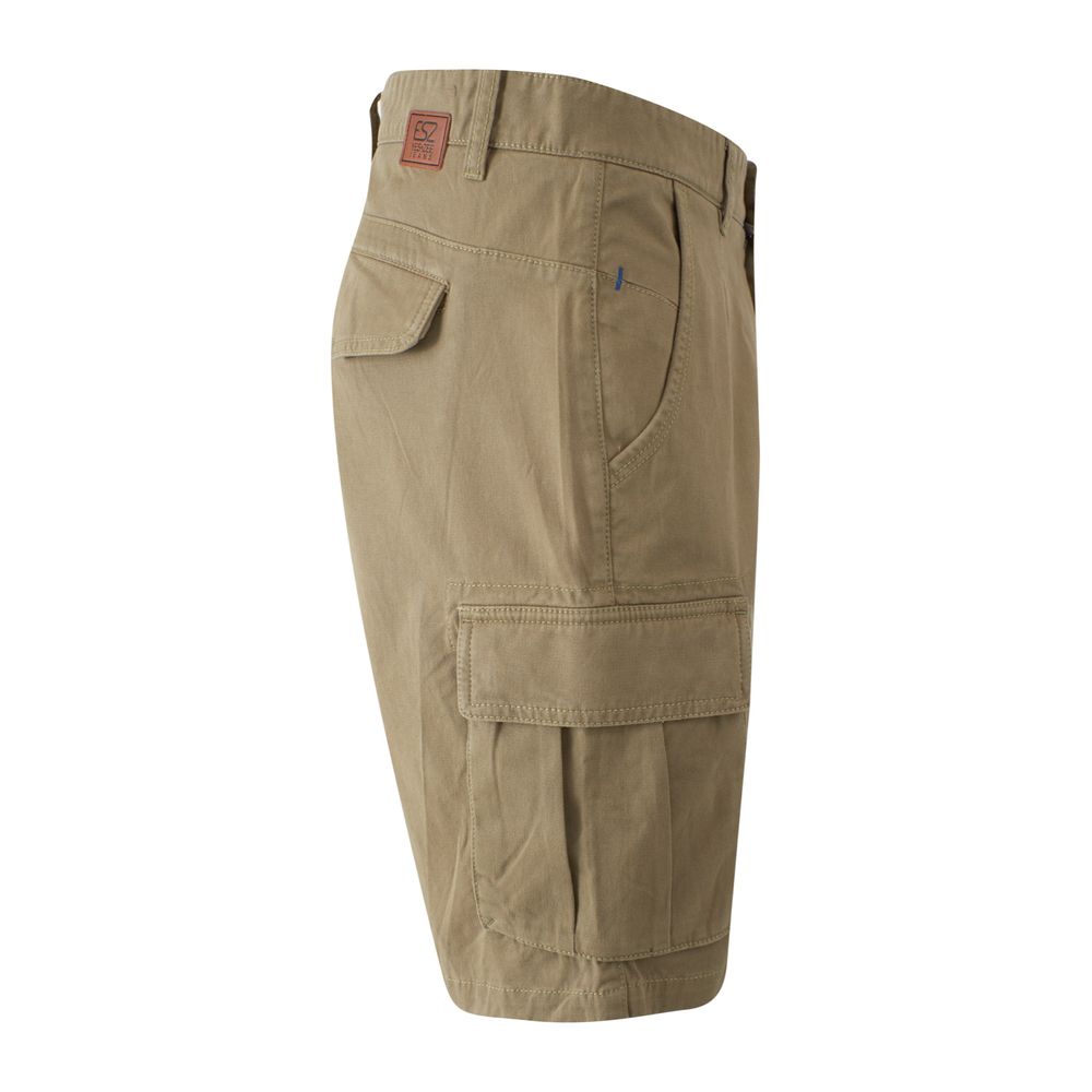 Yes Zee Beige Cotton Men's Bermuda Short